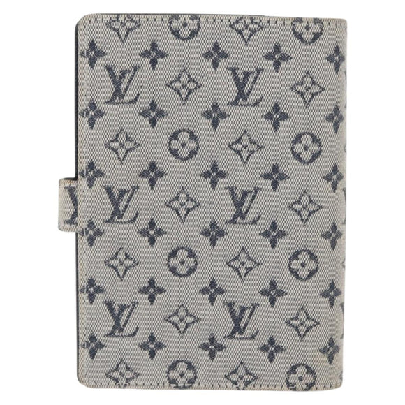 LOUIS VUITTON Monogram Mini Agenda PM Day Planner Cover Blue R20910 Auth BA7729