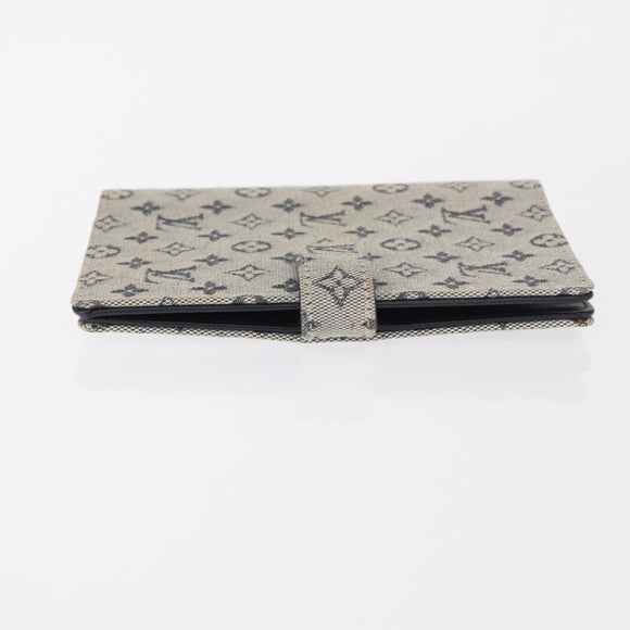 LOUIS VUITTON Monogram Mini Agenda PM Day Planner Cover Blue R20910 Auth BA7729