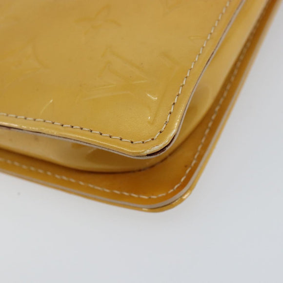 LOUIS VUITTON Monogram Vernis Lexington Accessory Pouch Beige M91010 Auth BA7730