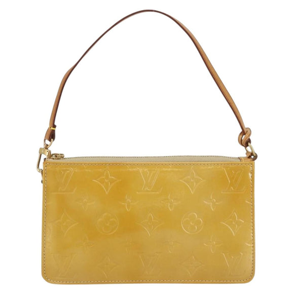 LOUIS VUITTON Monogram Vernis Lexington Accessory Pouch Beige M91010 Auth BA7730