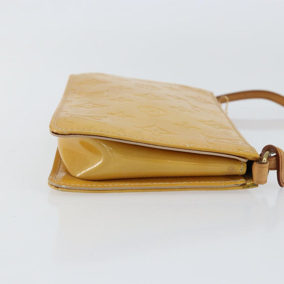 LOUIS VUITTON Monogram Vernis Lexington Accessory Pouch Beige M91010 Auth BA7730