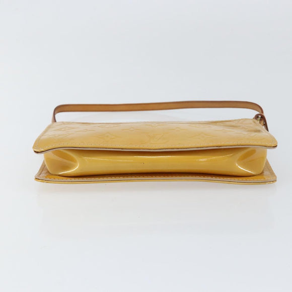 LOUIS VUITTON Monogram Vernis Lexington Accessory Pouch Beige M91010 Auth BA7730