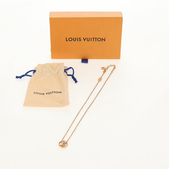 LOUIS VUITTON Collier L TO V Necklace metal Gold M80259 LV Auth BA7731M
