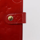 LOUIS VUITTON Monogram Vernis Agenda PM Day Planner Cover Red R21016 Auth BA7732-17