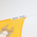 HERMES Carre 90 Scarf Silk ""MUSEE"" Yellow Auth BA7733-14