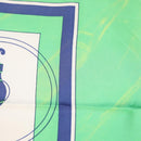 HERMES Carre 90 Scarf Silk ""EX-LIBRIS"" Green Auth BA7734-13