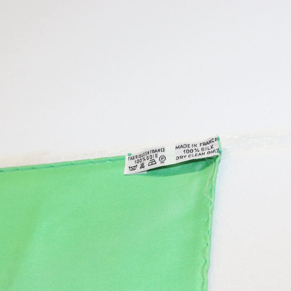 HERMES Carre 90 Scarf Silk ""EX-LIBRIS"" Green Auth BA7734