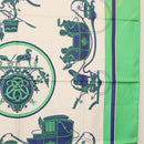 HERMES Carre 90 Scarf Silk ""EX-LIBRIS"" Green Auth BA7734-7