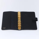 CHANEL Agenda Day Planner Cover Caviar Skin Black Gold CC Auth BA7735-13
