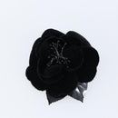 CHANEL Brooch Velor Black CC Auth BA7736-2