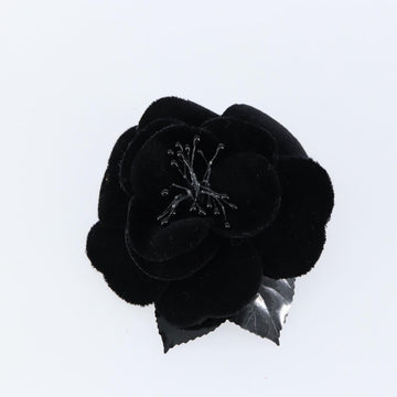 CHANEL Brooch Velor Black CC Auth BA7736 - 0