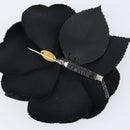 CHANEL Brooch Velor Black CC Auth BA7736-6
