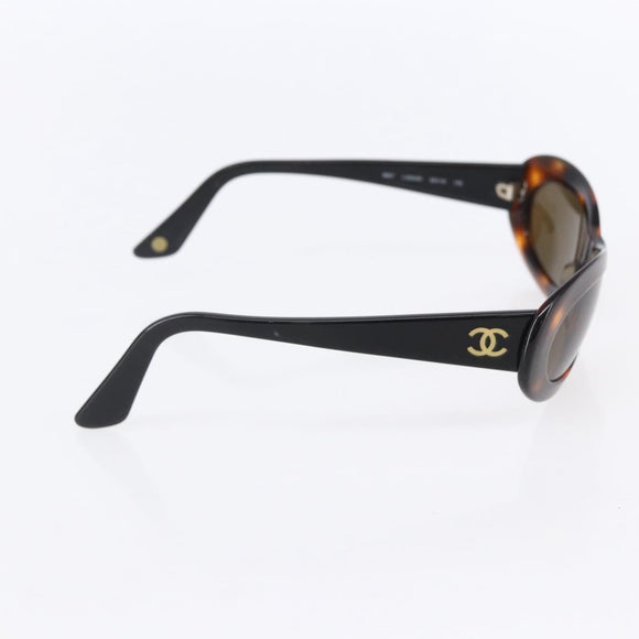 CHANEL Sunglasses plastic Brown CC Auth BA7738