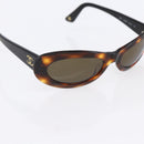 CHANEL Sunglasses plastic Brown CC Auth BA7738-6