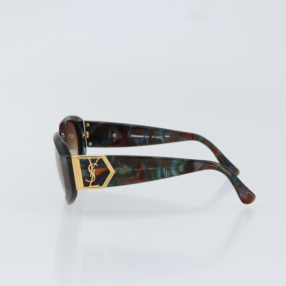 SAINT LAURENT Sunglasses plastic Brown Auth BA7739