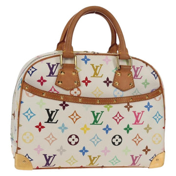 LOUIS VUITTON Monogram Multicolor Trouville Hand Bag White M92663 Auth BA7742V