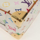 LOUIS VUITTON Monogram Multicolor Trouville Hand Bag White M92663 Auth BA7742V-9