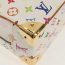 LOUIS VUITTON Monogram Multicolor Trouville Hand Bag White M92663 Auth BA7742V-15