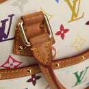 LOUIS VUITTON Monogram Multicolor Trouville Hand Bag White M92663 Auth BA7742V-10