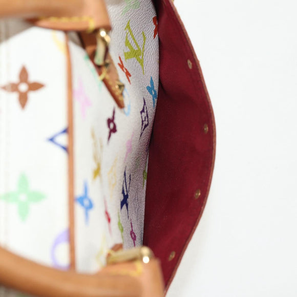 LOUIS VUITTON Monogram Multicolor Trouville Hand Bag White M92663 Auth BA7742V