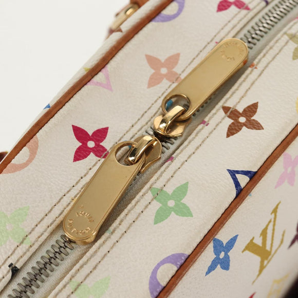 LOUIS VUITTON Monogram Multicolor Trouville Hand Bag White M92663 Auth BA7742V