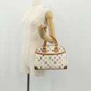 LOUIS VUITTON Monogram Multicolor Trouville Hand Bag White M92663 Auth BA7742V-23