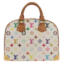LOUIS VUITTON Monogram Multicolor Trouville Hand Bag White M92663 Auth BA7742V-2