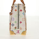 LOUIS VUITTON Monogram Multicolor Trouville Hand Bag White M92663 Auth BA7742V-3