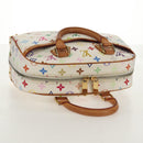LOUIS VUITTON Monogram Multicolor Trouville Hand Bag White M92663 Auth BA7742V-6