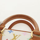 LOUIS VUITTON Monogram Multicolor Trouville Hand Bag White M92663 Auth BA7742V-8