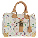 LOUIS VUITTON Monogram Multicolor Speedy 30 Hand Bag White M92643 Auth BA7743SV-1