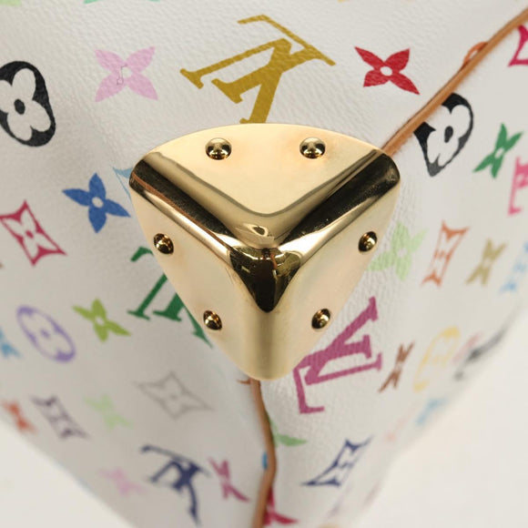 LOUIS VUITTON Monogram Multicolor Speedy 30 Hand Bag White M92643 Auth BA7743SV