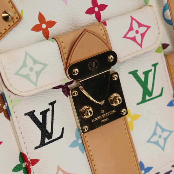 LOUIS VUITTON Monogram Multicolor Speedy 30 Hand Bag White M92643 Auth BA7743SV