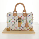 LOUIS VUITTON Monogram Multicolor Speedy 30 Hand Bag White M92643 Auth BA7743SV-12