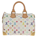 LOUIS VUITTON Monogram Multicolor Speedy 30 Hand Bag White M92643 Auth BA7743SV-2