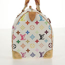 LOUIS VUITTON Monogram Multicolor Speedy 30 Hand Bag White M92643 Auth BA7743SV-4