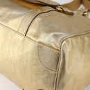 DOLCE&GABBANA Hand Bag Leather 2way Champagne Gold Gold Auth BA7747-15