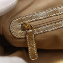 DOLCE&GABBANA Hand Bag Leather 2way Champagne Gold Gold Auth BA7747-20