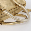 DOLCE&GABBANA Hand Bag Leather 2way Champagne Gold Gold Auth BA7747-7