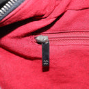 CHANEL Choco Bar Hand Bag Enamel Black Silver CC Auth BA7748-20