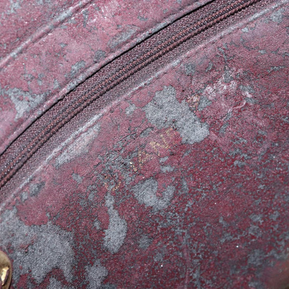 CHANEL Matelasse Chain Shoulder Bag Lamb Skin Navy Gold CC Auth BA7749