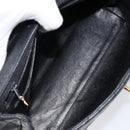 CHANEL Hand Bag Caviar Skin Black Gold CC Auth BA7750-11