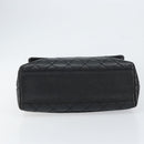 CHANEL Hand Bag Caviar Skin Black Gold CC Auth BA7750-5