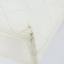 CHANEL Tote Bag Caviar Skin White Gold CC Auth BA7751-8