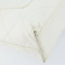 CHANEL Tote Bag Caviar Skin White Gold CC Auth BA7751-17