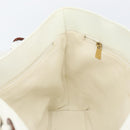 CHANEL Tote Bag Caviar Skin White Gold CC Auth BA7751-19