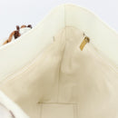 CHANEL Tote Bag Caviar Skin White Gold CC Auth BA7751-20