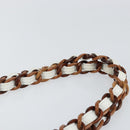 CHANEL Tote Bag Caviar Skin White Gold CC Auth BA7751-14