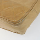 CHANEL Chain Shoulder Bag Lamb Skin Beige Gold CC Auth BA7752-9