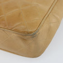 CHANEL Chain Shoulder Bag Lamb Skin Beige Gold CC Auth BA7752-15